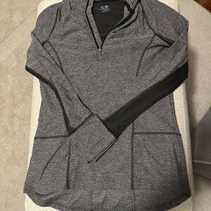 C9 by Champion Heather Gray and Black Women's Half Zip Top